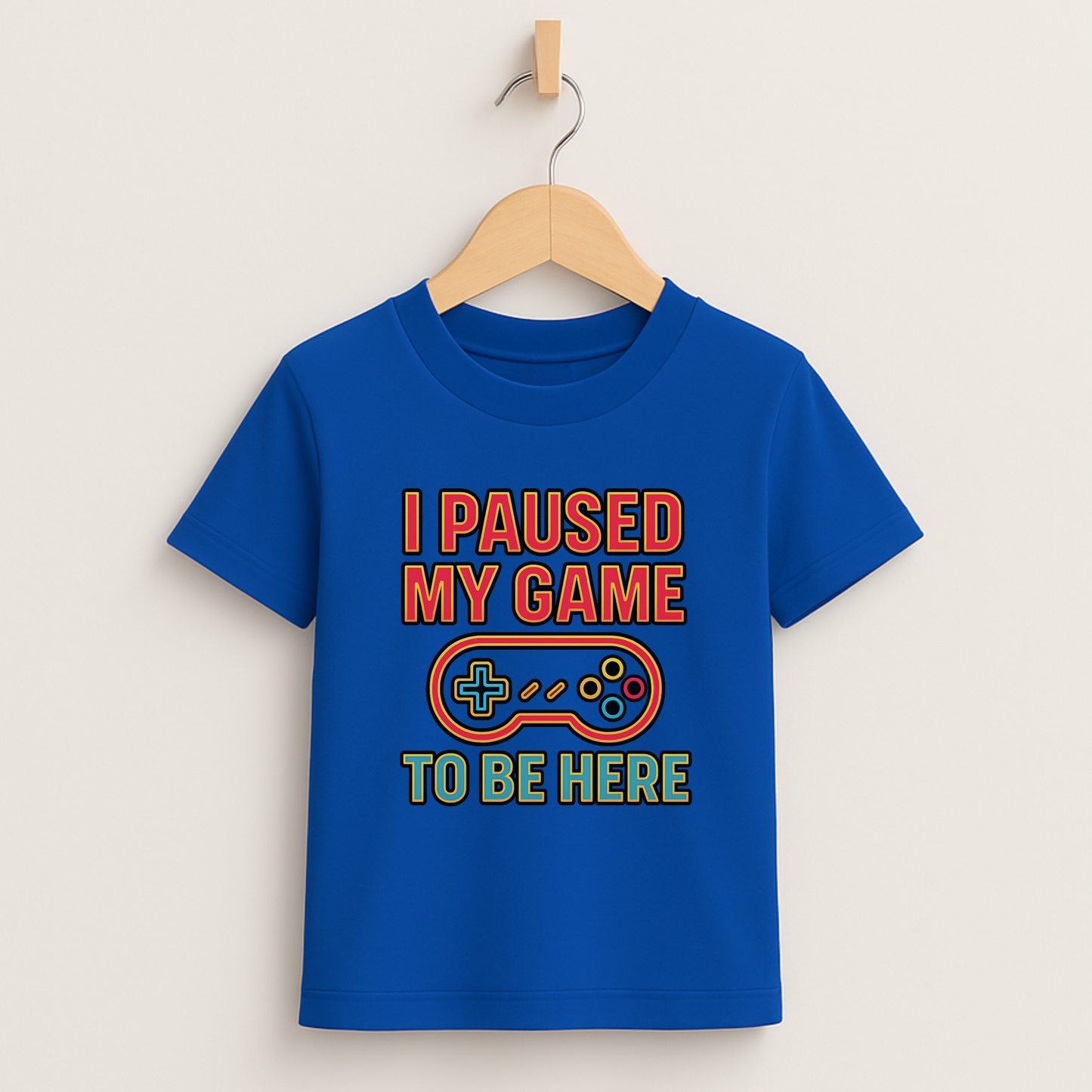 I Paused My Game To Be Here – Kids Funny Gamer T-Shirt 🎮😆