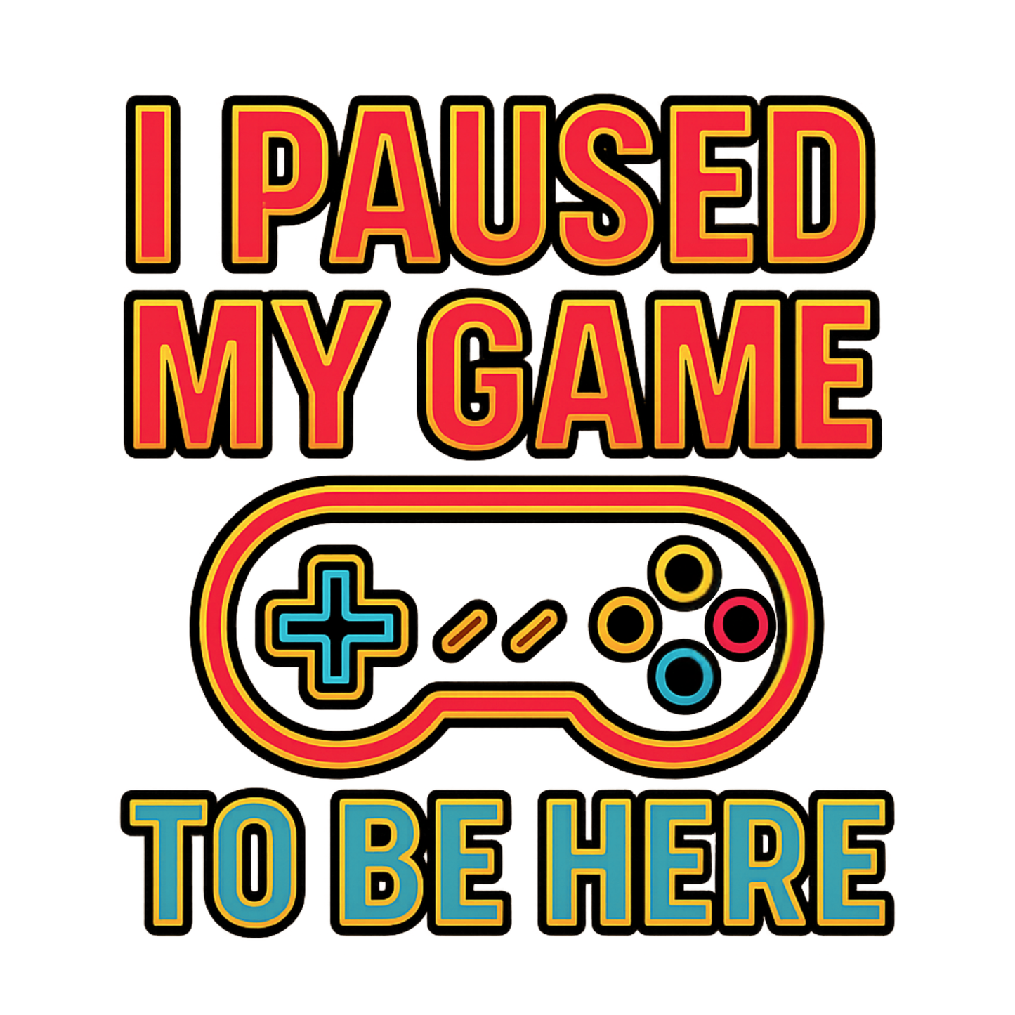 I Paused My Game To Be Here – Kids Funny Gamer T-Shirt 🎮😆
