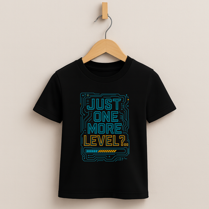 Just One More Level – Kids Tech Gamer T-Shirt ⚡🎮