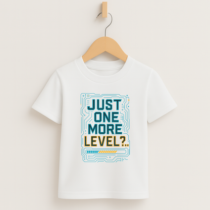 Just One More Level – Kids Tech Gamer T-Shirt ⚡🎮