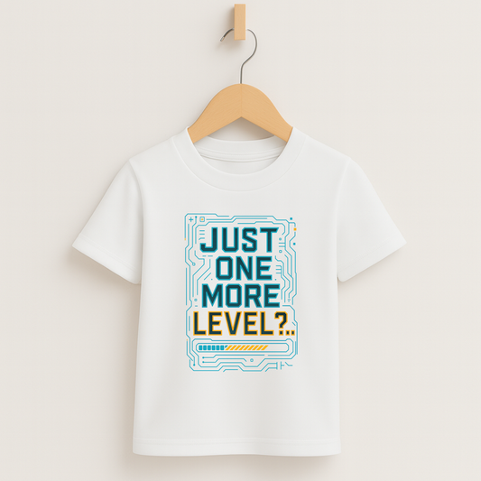 Just One More Level – Kids Tech Gamer T-Shirt ⚡🎮