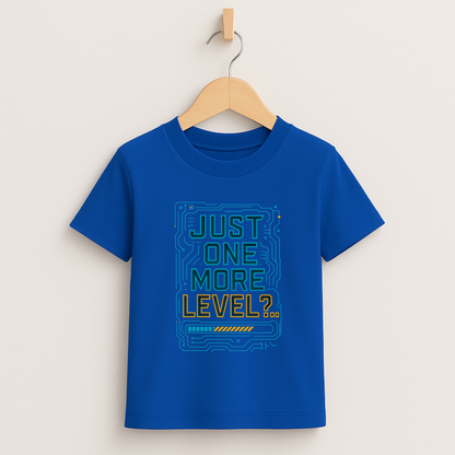 Just One More Level – Kids Tech Gamer T-Shirt ⚡🎮