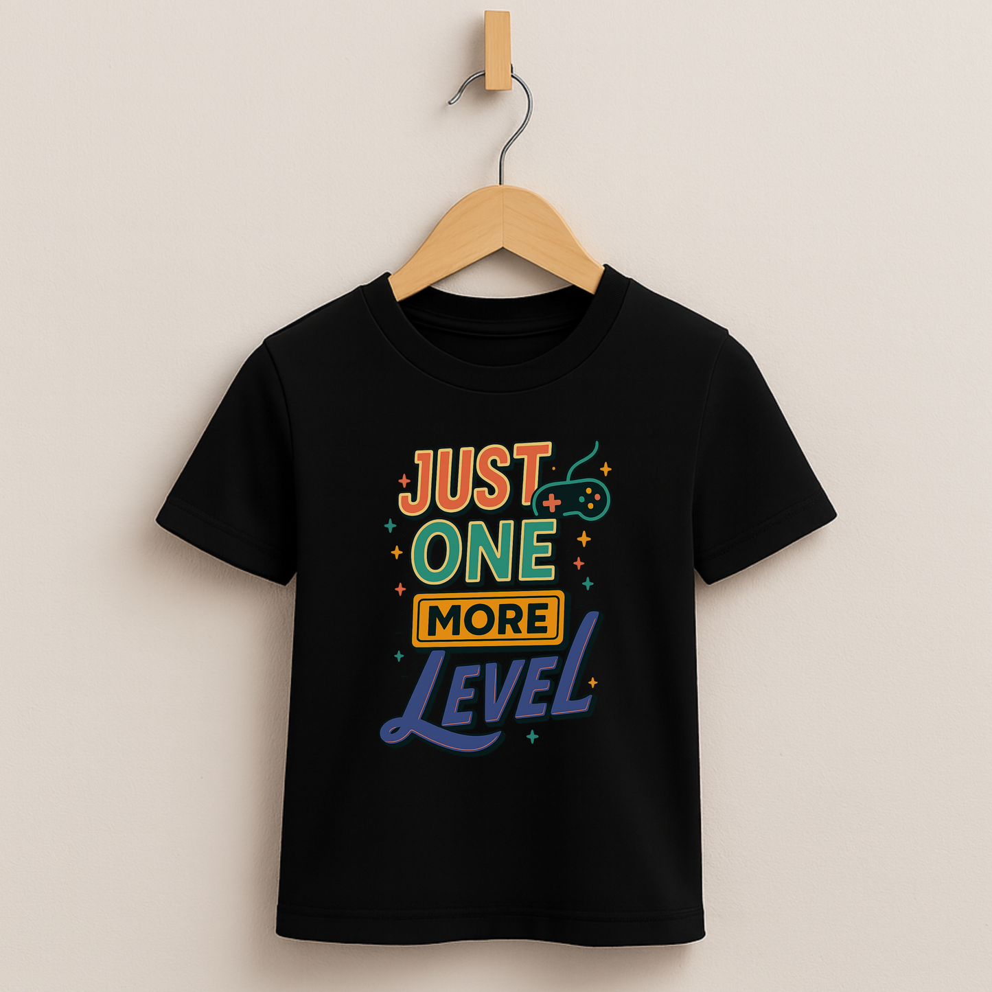 Just One More Level – Kids Retro Gamer T-Shirt 🎮⭐