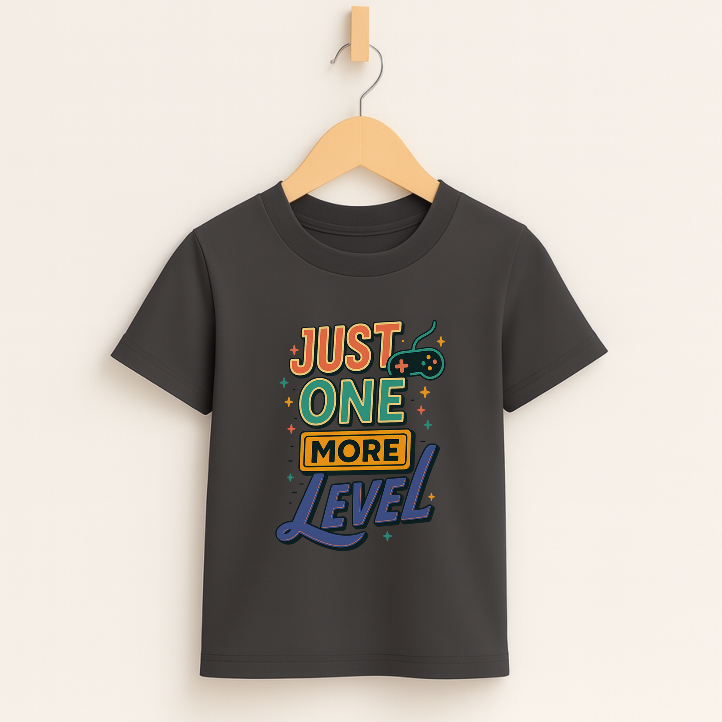 Just One More Level – Kids Retro Gamer T-Shirt 🎮⭐