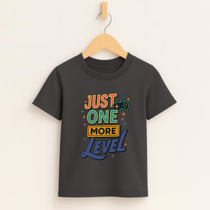Just One More Level – Kids Retro Gamer T-Shirt 🎮⭐