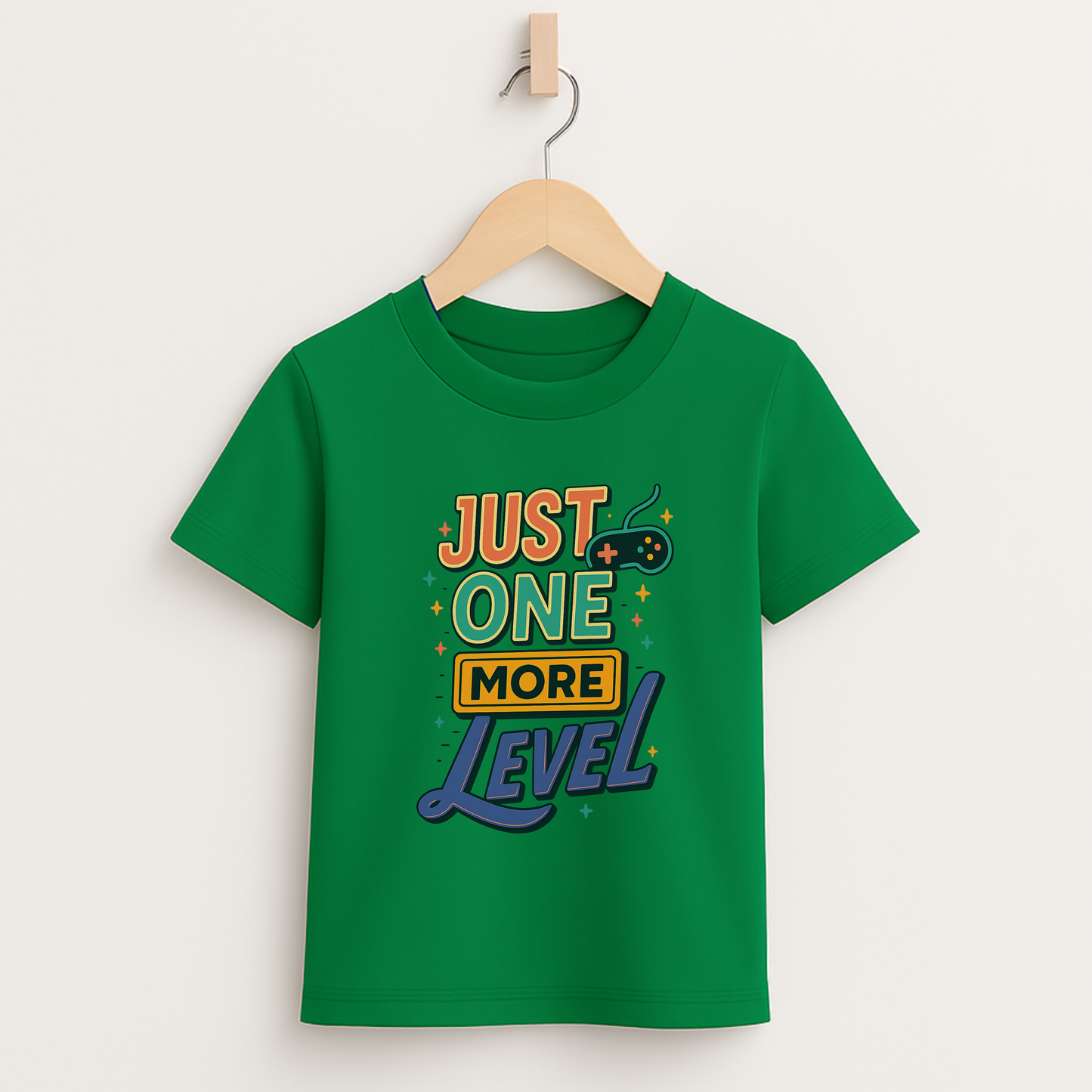Just One More Level – Kids Retro Gamer T-Shirt 🎮⭐