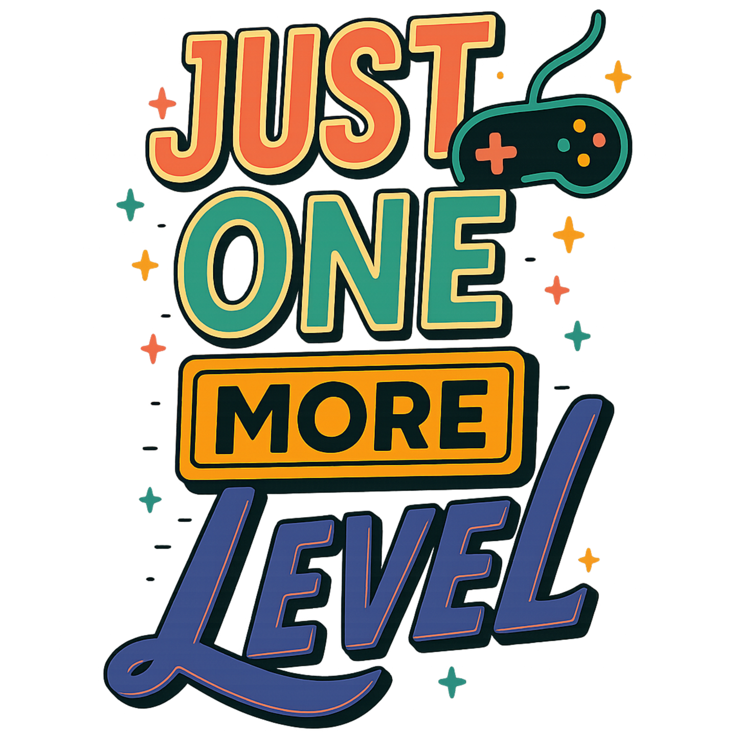 Just One More Level – Kids Retro Gamer T-Shirt 🎮⭐