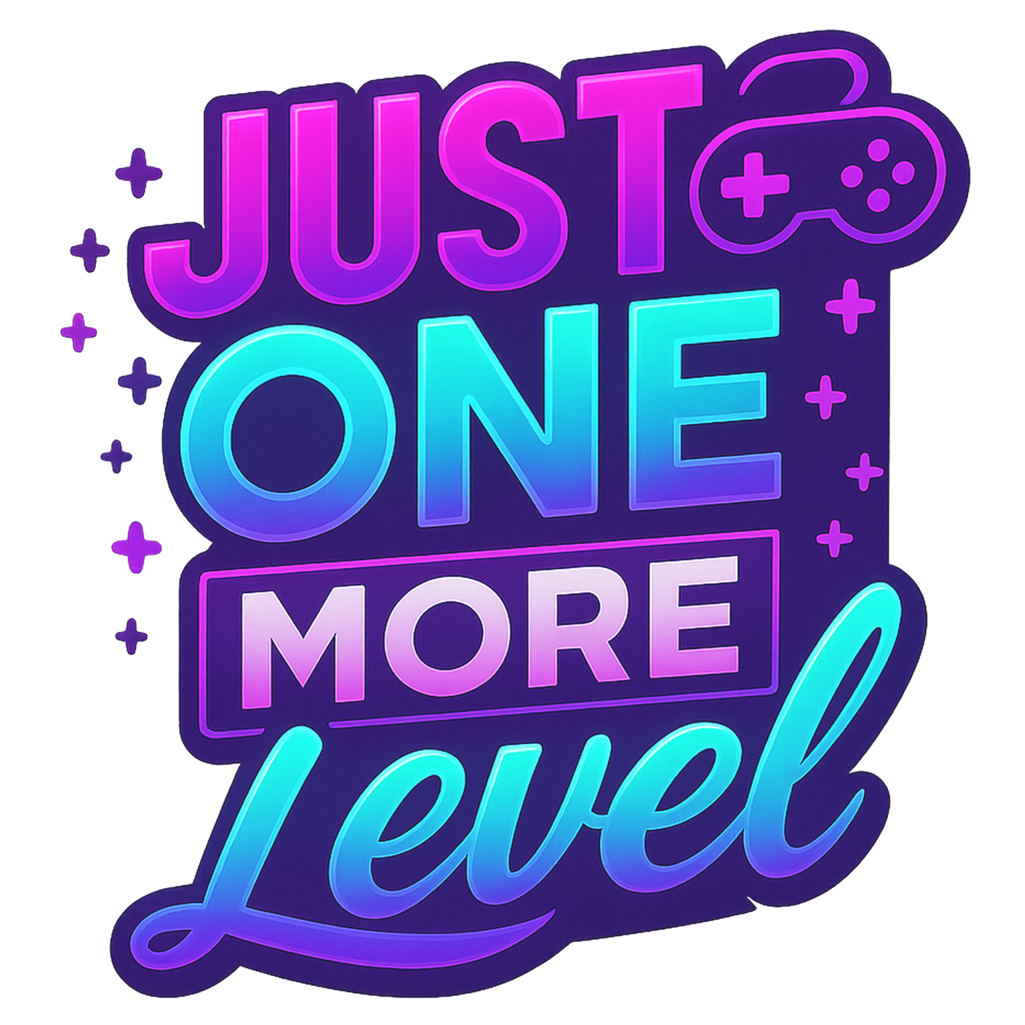 Just One More Level – Kids Neon Gamer T-Shirt 🎮💜