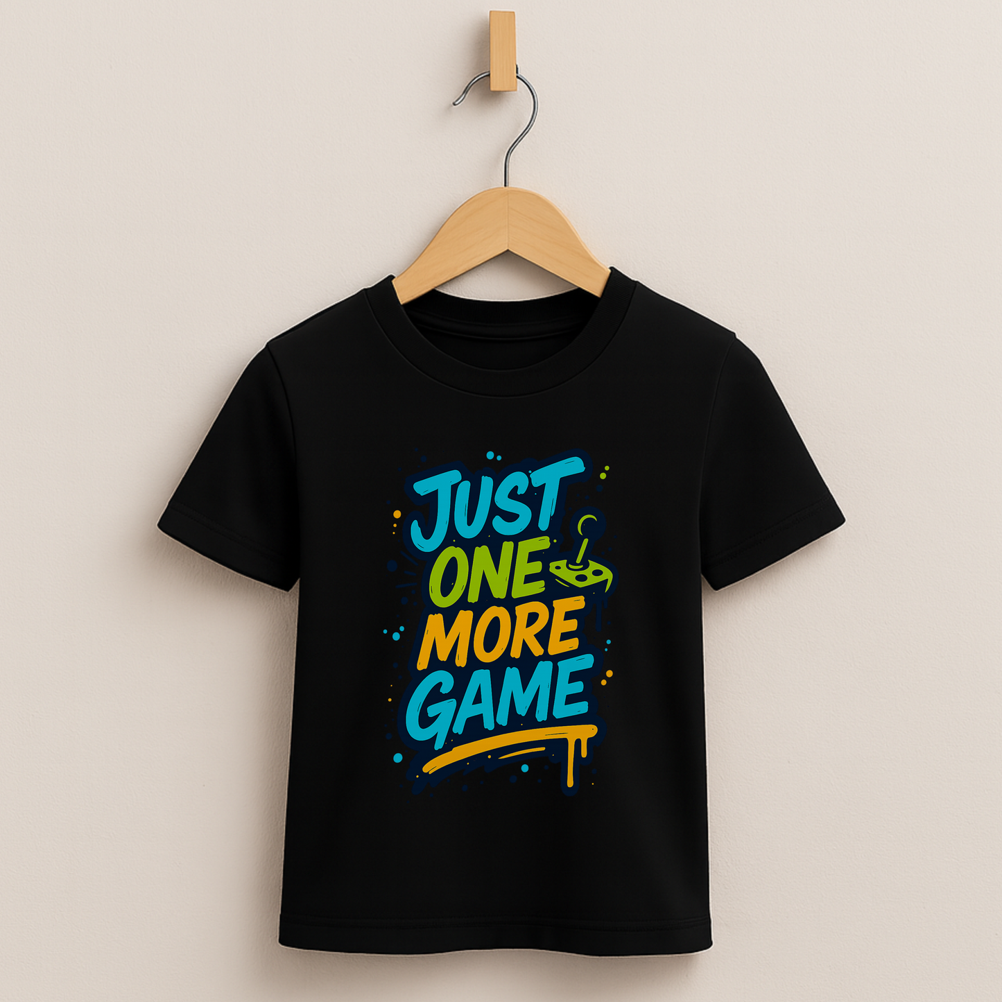 Just One More Game – Kids Graffiti Gamer T-Shirt 🎮🖌️