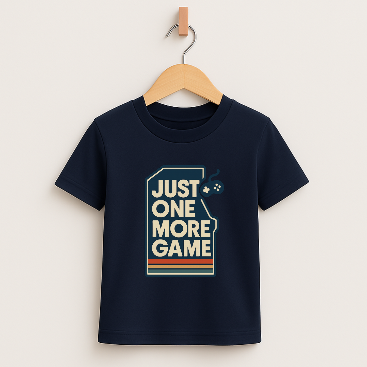 Just One More Game – Kids Retro Gamer T-Shirt 🎮👾