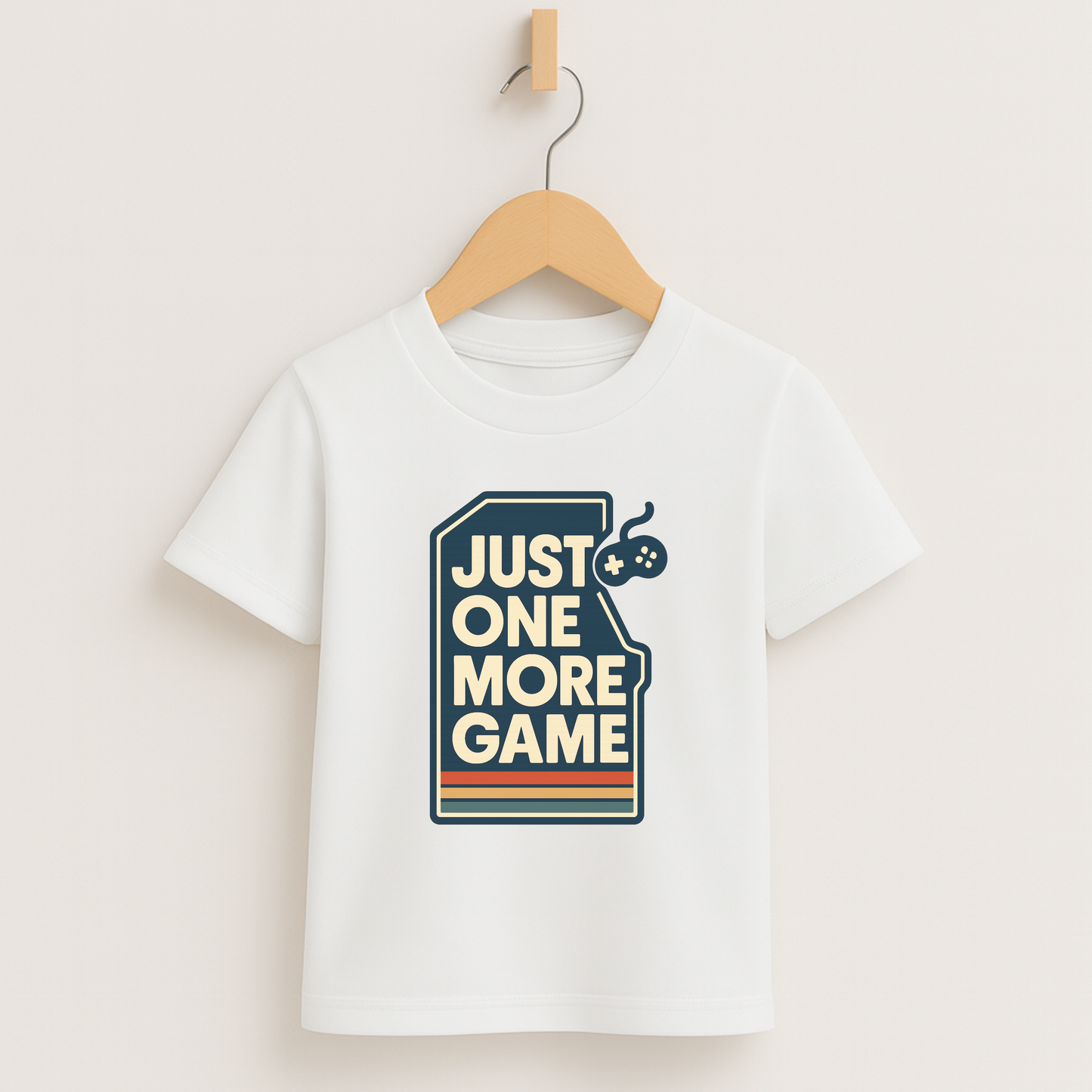 Just One More Game – Kids Retro Gamer T-Shirt 🎮👾