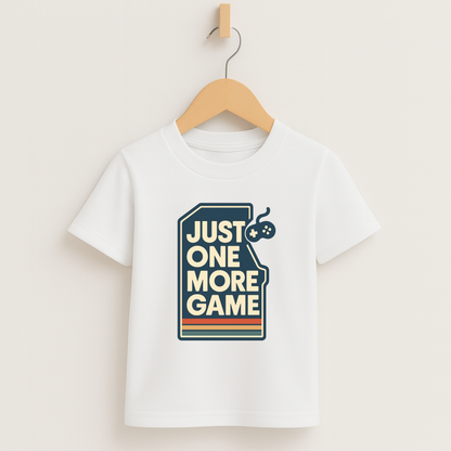 Just One More Game – Kids Retro Gamer T-Shirt 🎮👾