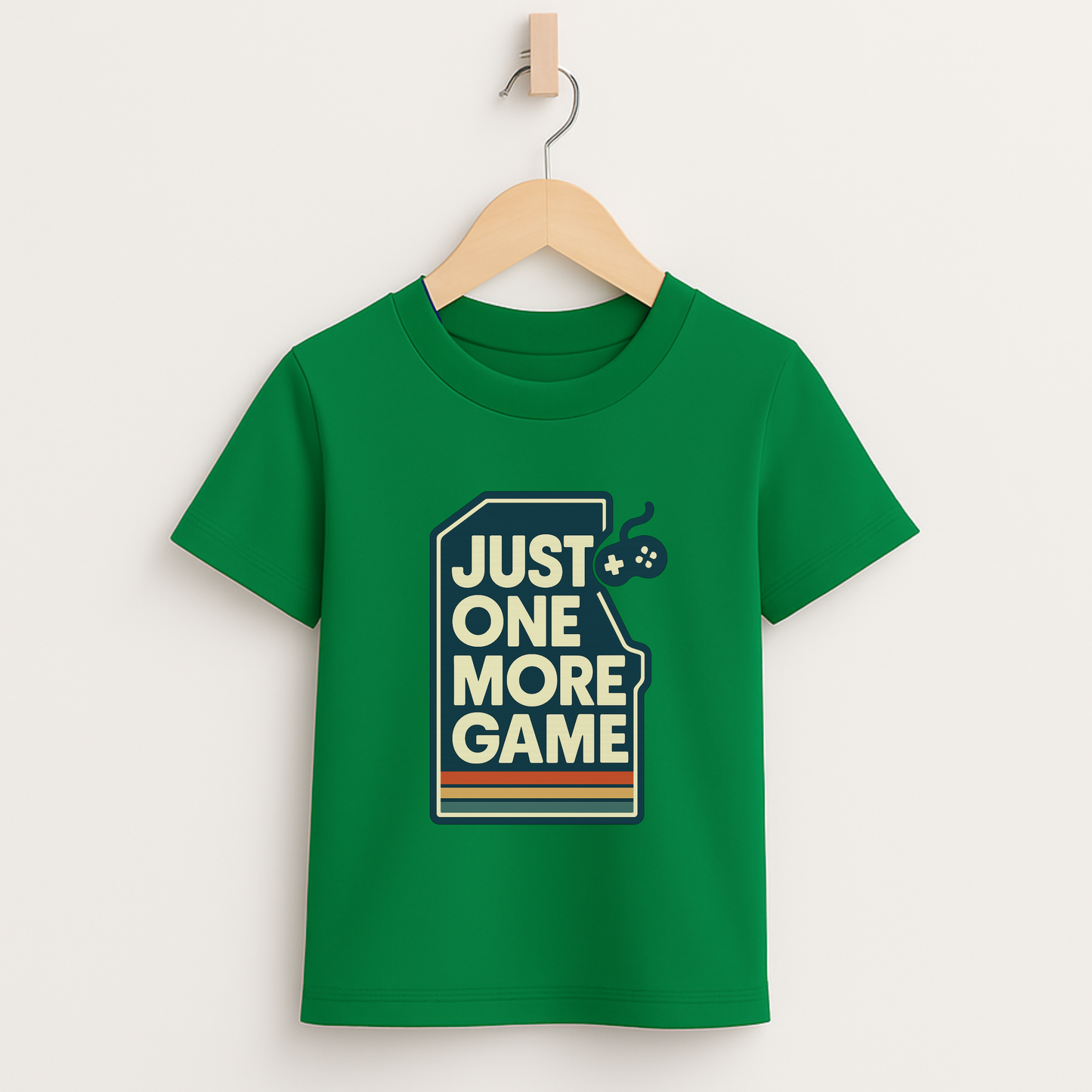 Just One More Game – Kids Retro Gamer T-Shirt 🎮👾