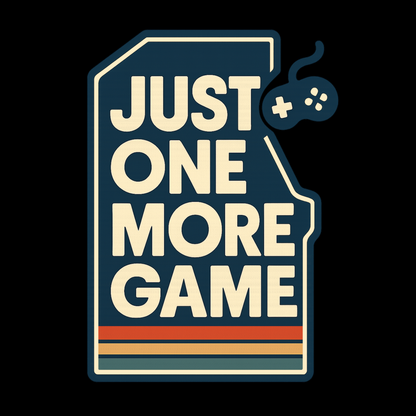 Just One More Game – Kids Retro Gamer T-Shirt 🎮👾