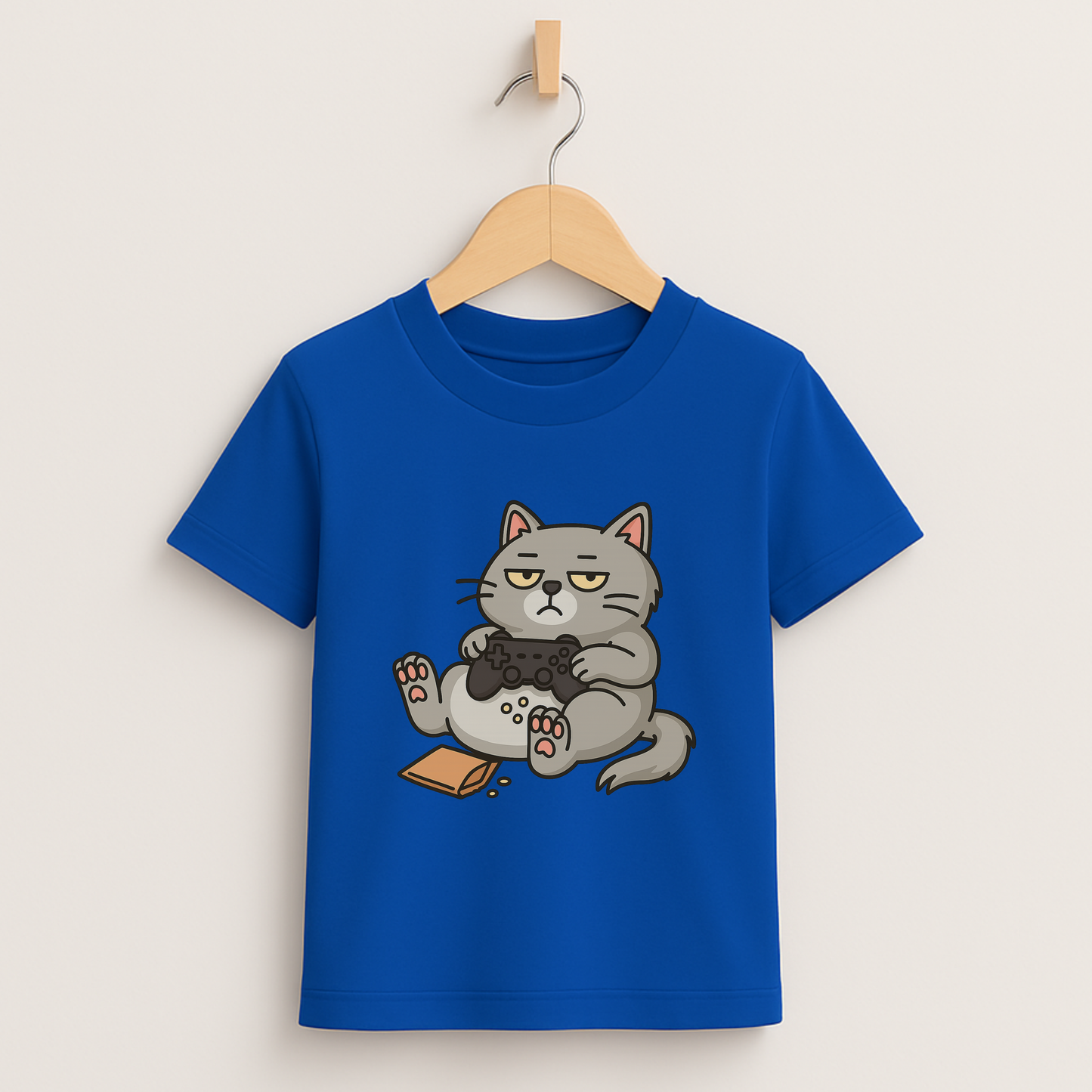Chill Gamer Cat – Kids Funny Gaming T-Shirt 🐱🎮