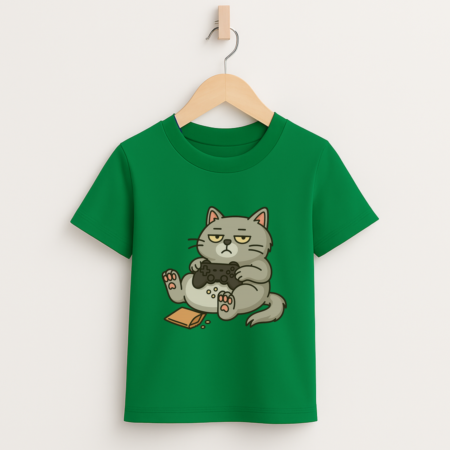 Chill Gamer Cat – Kids Funny Gaming T-Shirt 🐱🎮