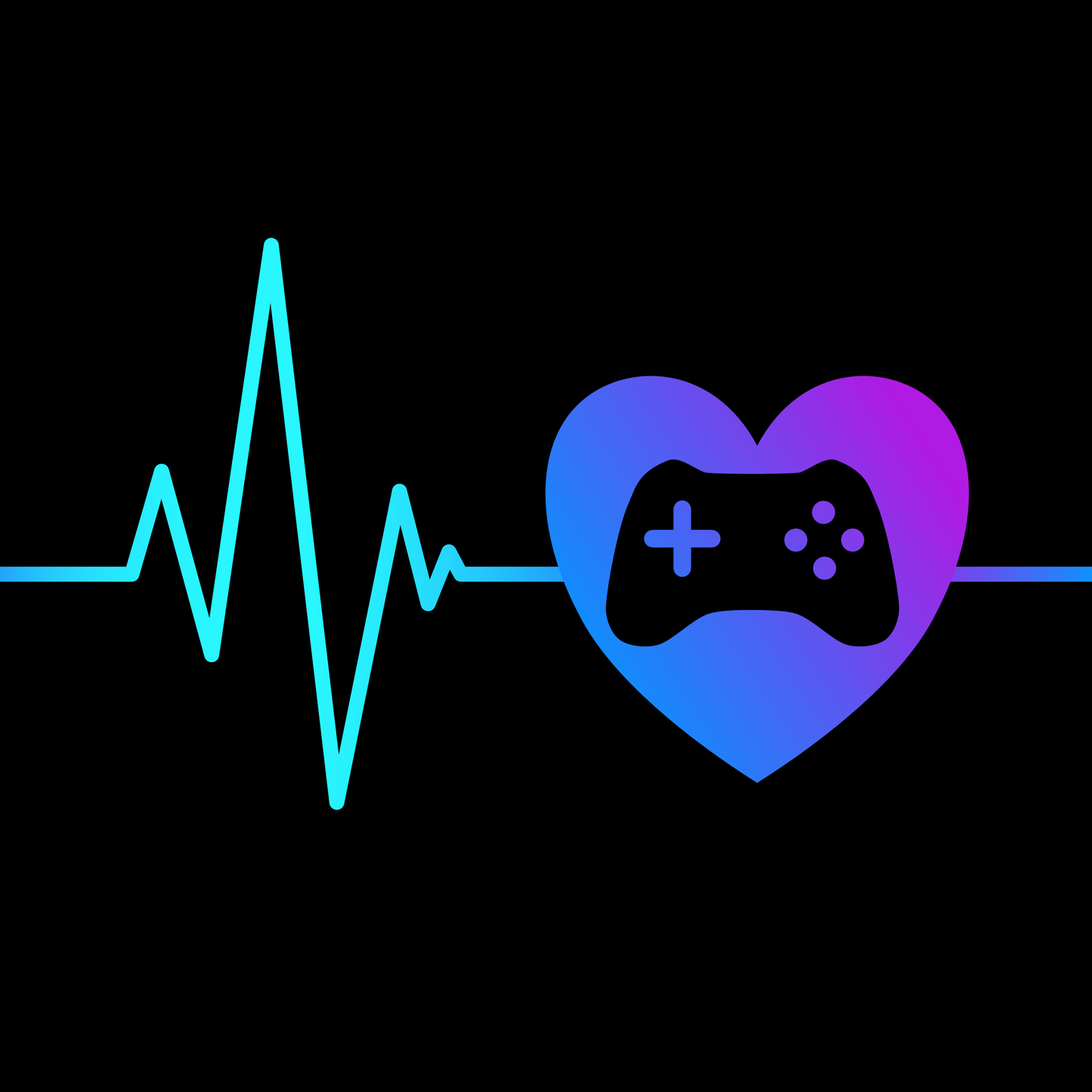 Gamer Heartbeat – Kids Gaming T-Shirt 💙🎮
