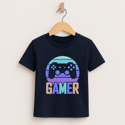Gamer Sunset – Kids Gaming Tee 🎮🌅