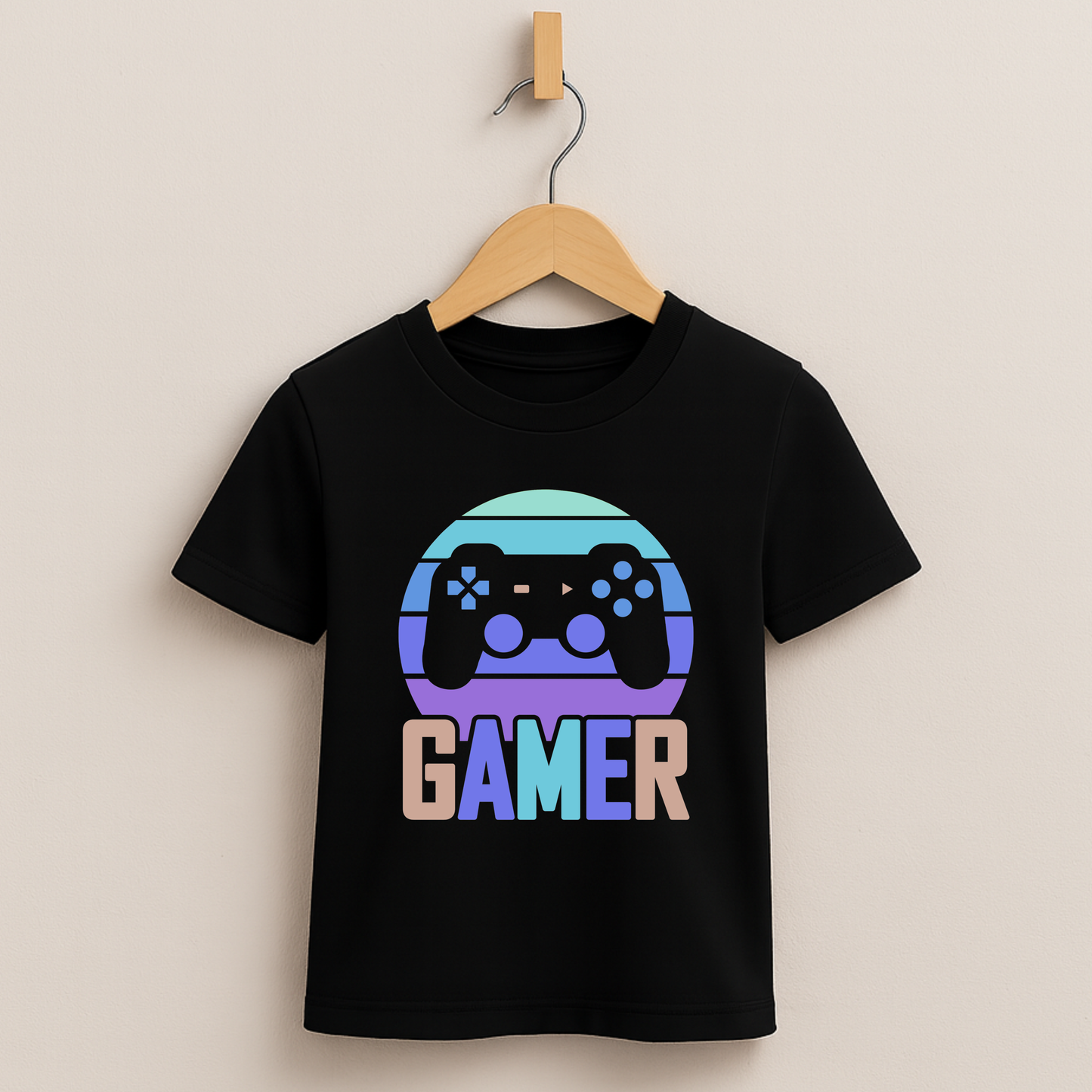 Gamer Sunset – Kids Gaming Tee 🎮🌅