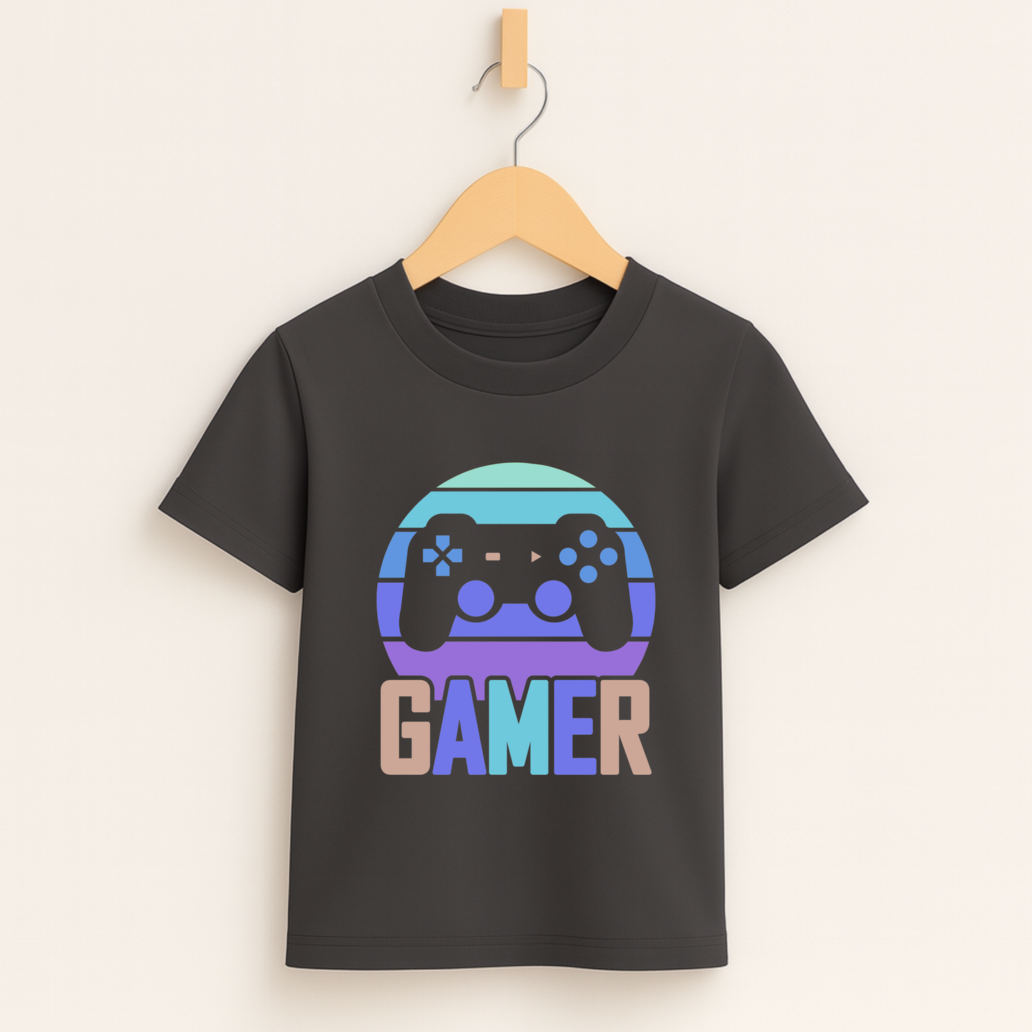 Gamer Sunset – Kids Gaming Tee 🎮🌅