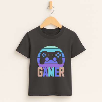 Gamer Sunset – Kids Gaming Tee 🎮🌅