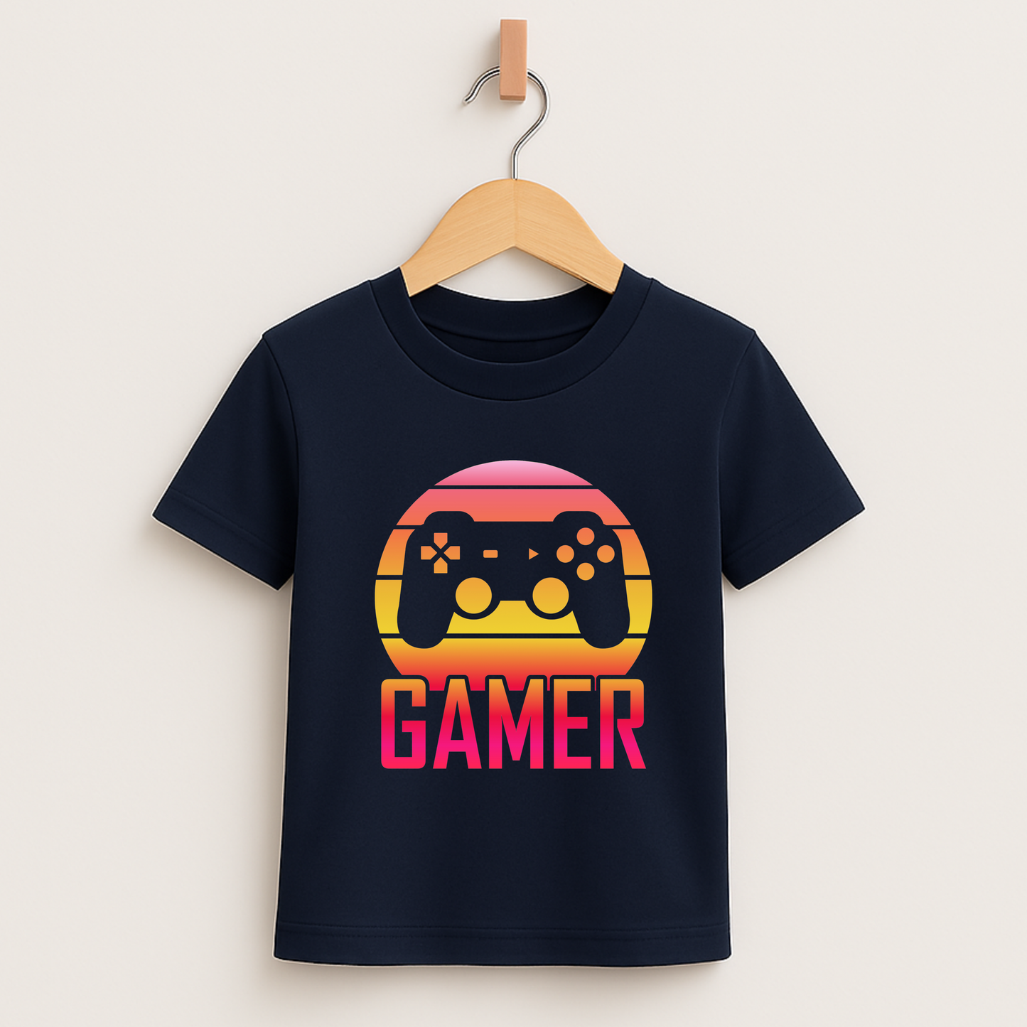 Gamer Sunset 2 – Kids Gaming Tee 🎮