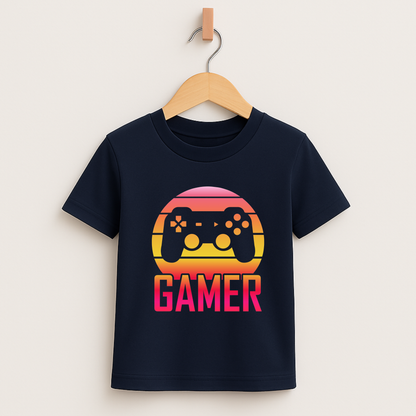 Gamer Sunset 2 – Kids Gaming Tee 🎮
