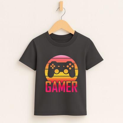 Gamer Sunset 2 – Kids Gaming Tee 🎮