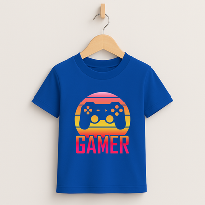 Gamer Sunset 2 – Kids Gaming Tee 🎮