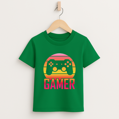 Gamer Sunset 2 – Kids Gaming Tee 🎮