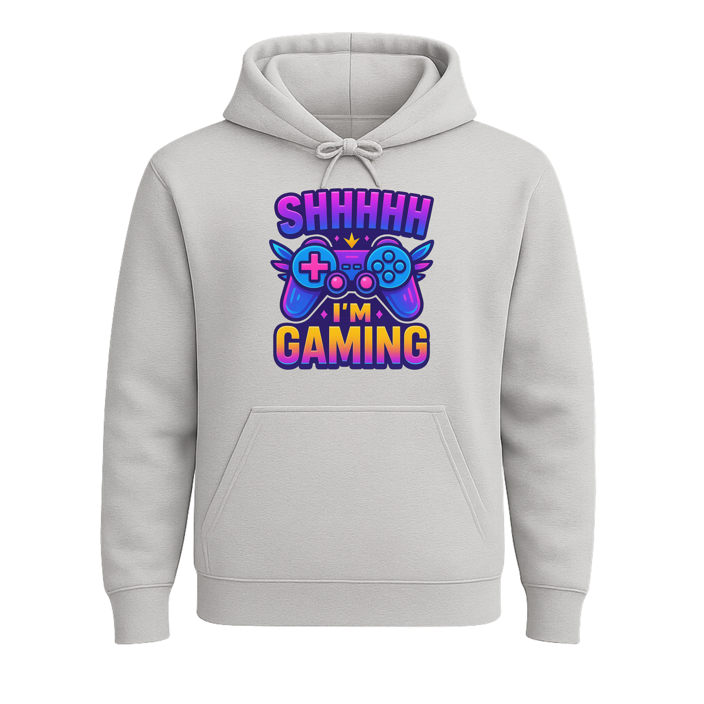 Shhh I’m Gaming – Neon Gamer Hoodie 🎮⚡