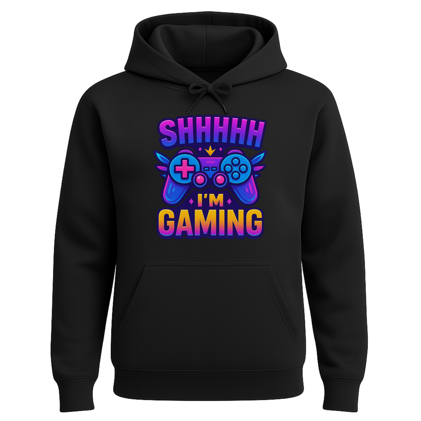 Shhh I’m Gaming – Neon Gamer Hoodie 🎮⚡
