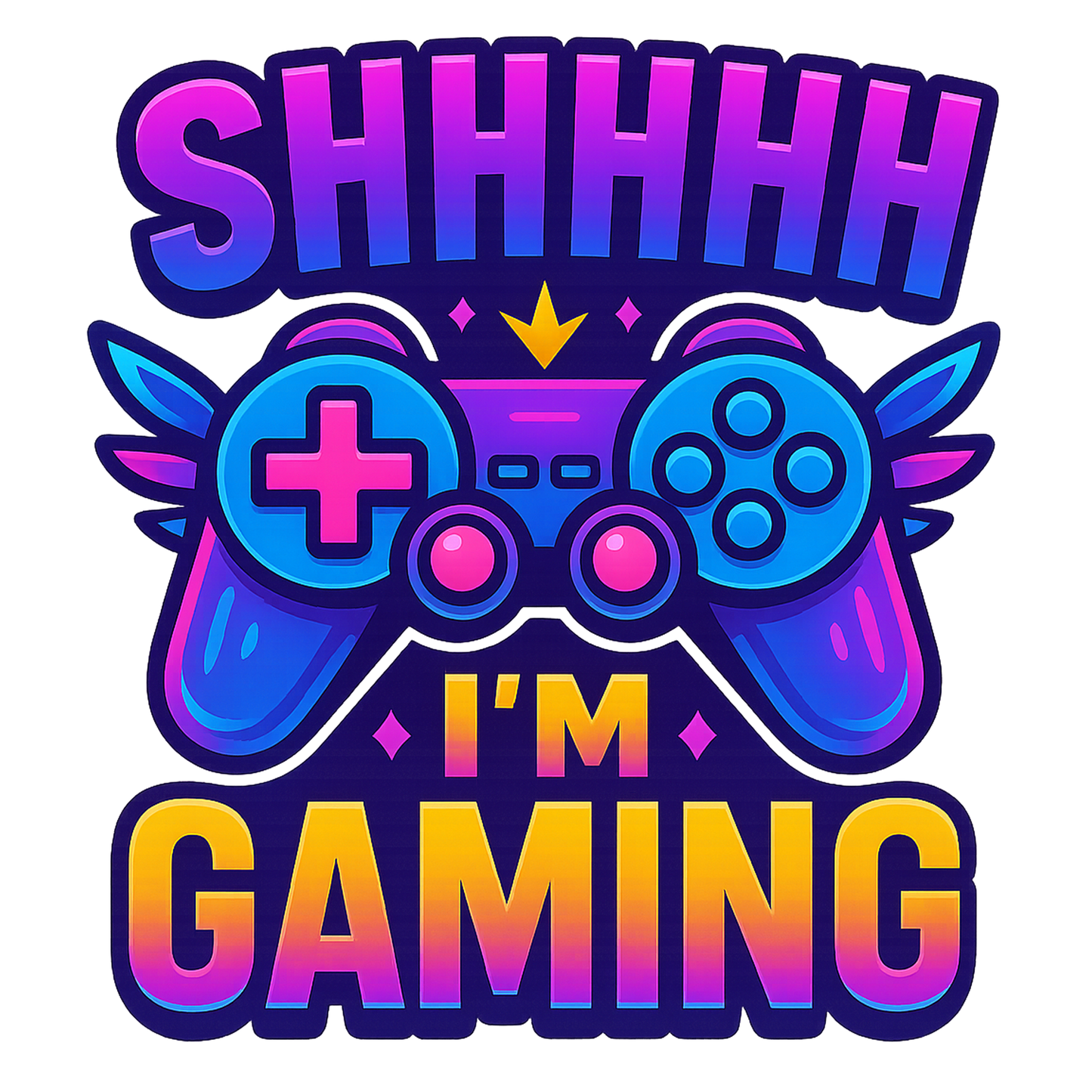 Shhh I’m Gaming – Neon Gamer Hoodie 🎮⚡