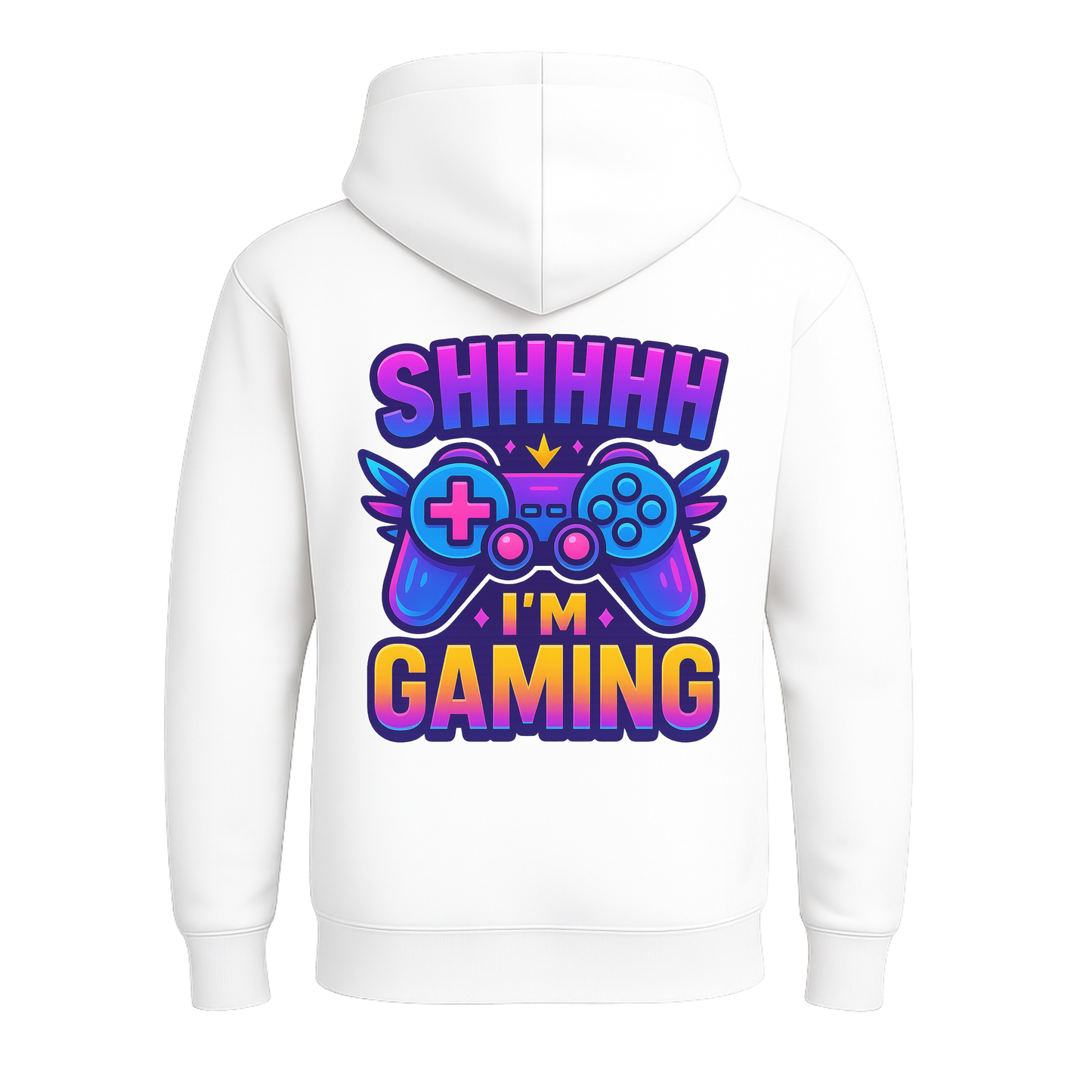 Shhh I’m Gaming – Limited Edition Back Print Hoodie 🎮⚡