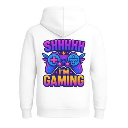 Shhh I’m Gaming – Limited Edition Back Print Hoodie 🎮⚡