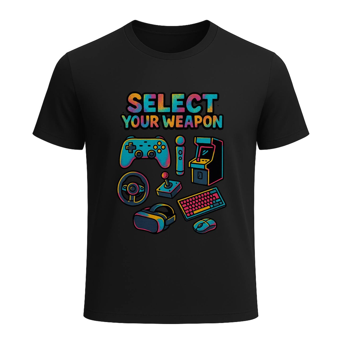 Select Your Weapon (Graffiti) - Gaming Lifestyle T-Shirt