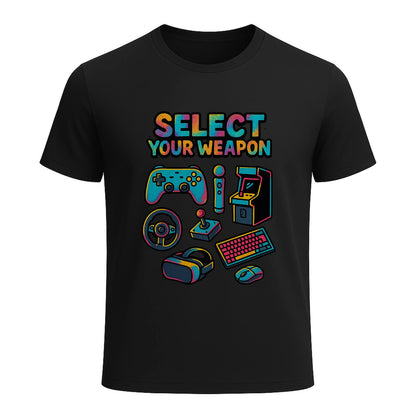 Select Your Weapon (Graffiti) - Gaming Lifestyle T-Shirt