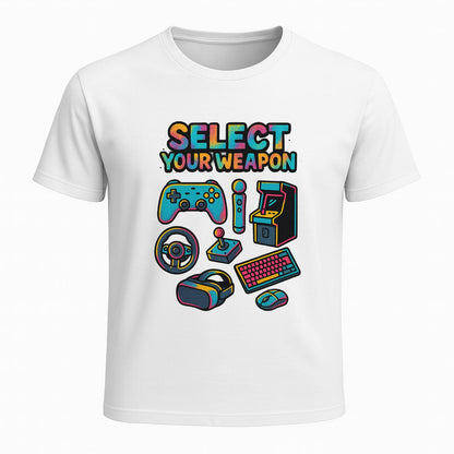 Select Your Weapon (Graffiti) - Gaming Lifestyle T-Shirt