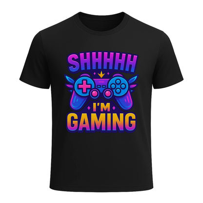 Shhh I’m Gaming – Neon Gamer Tee 🎮