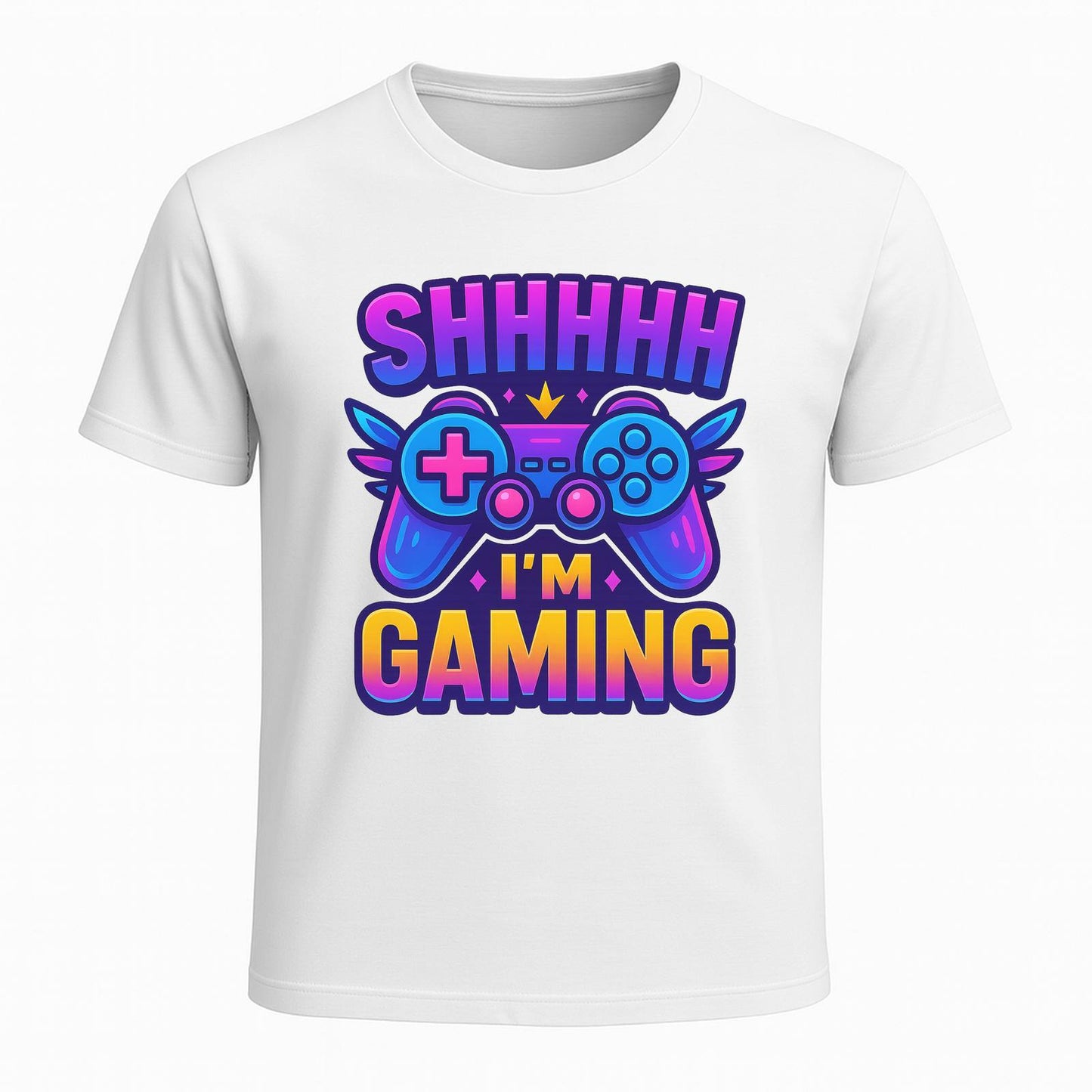 Shhh I’m Gaming – Neon Gamer Tee 🎮