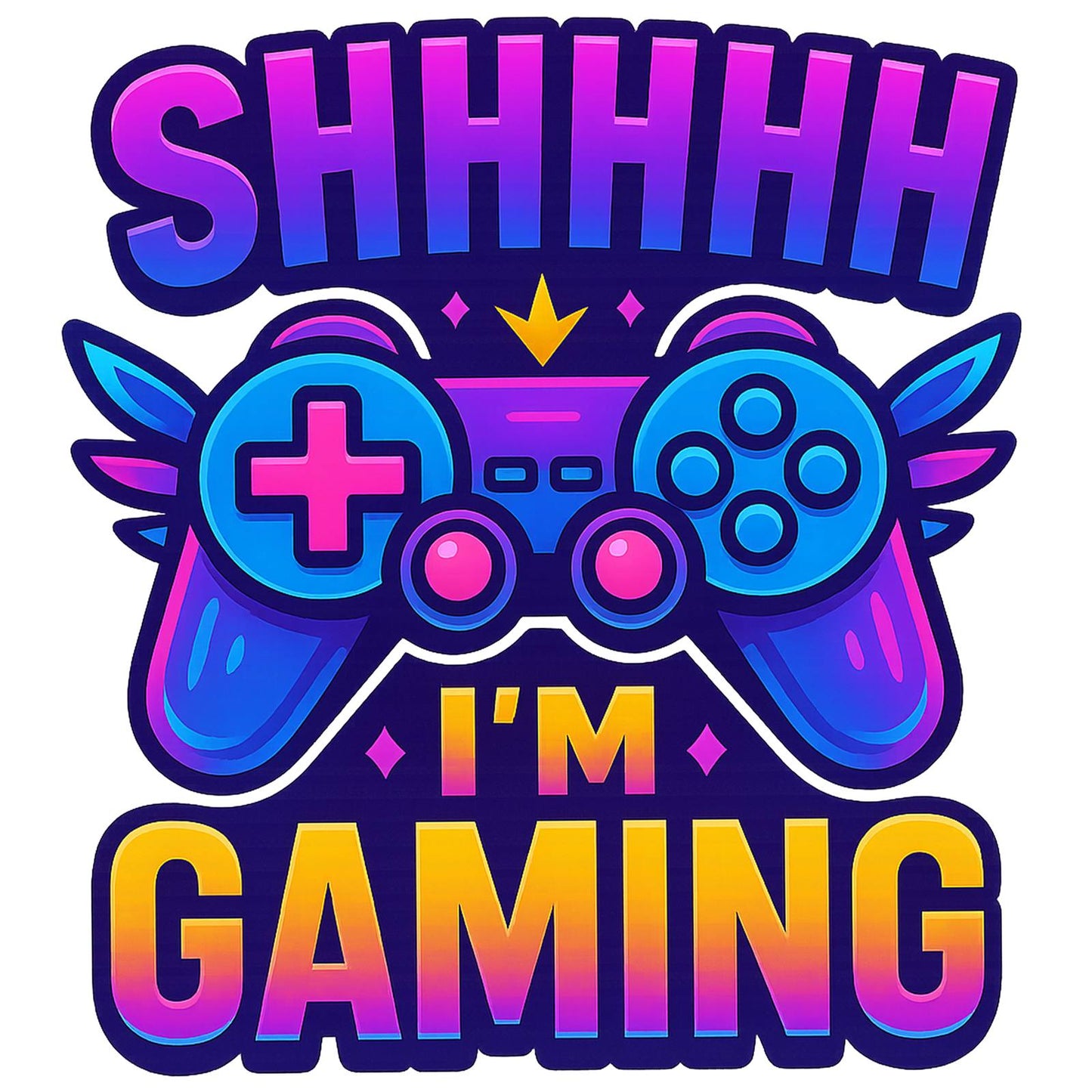 Shhh I’m Gaming – Neon Gamer Tee 🎮