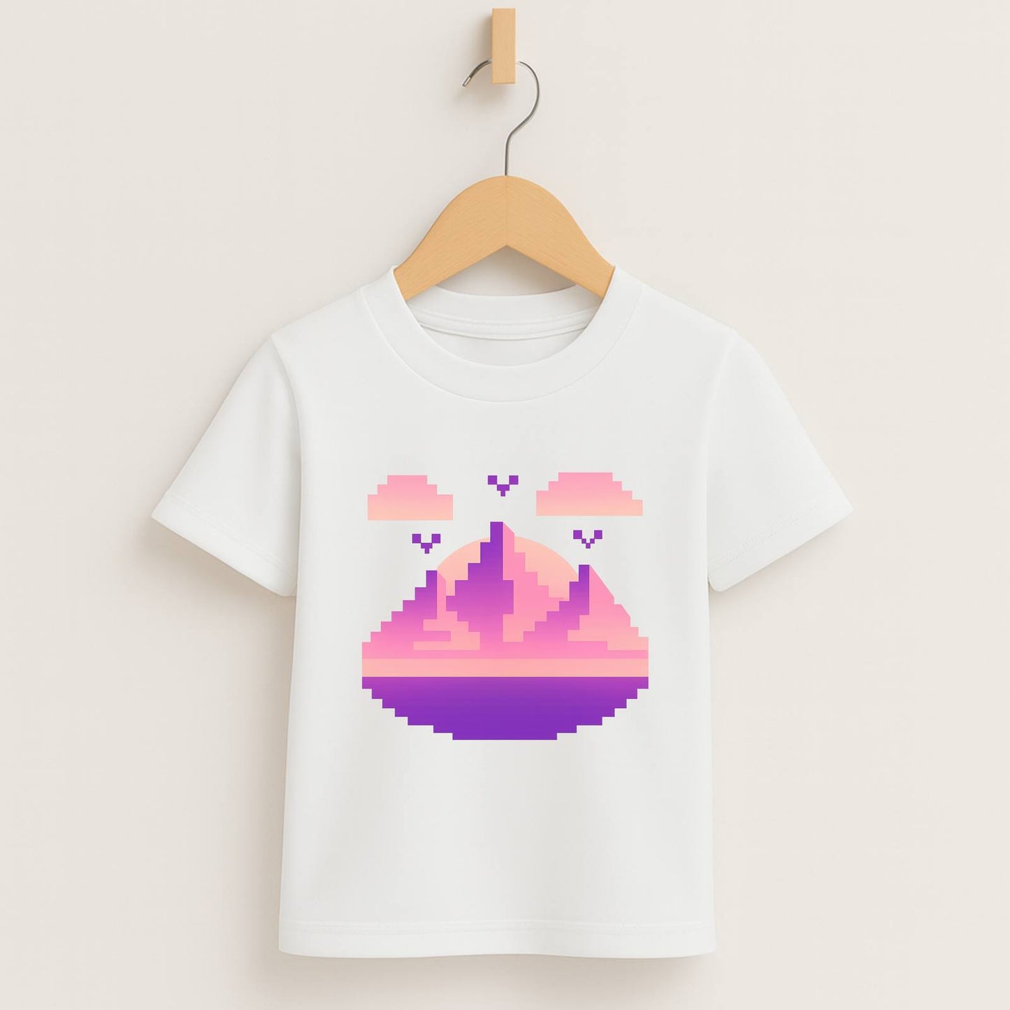 Pixel Sunset – Kids Retro Gamer T-Shirt 🌅🎮
