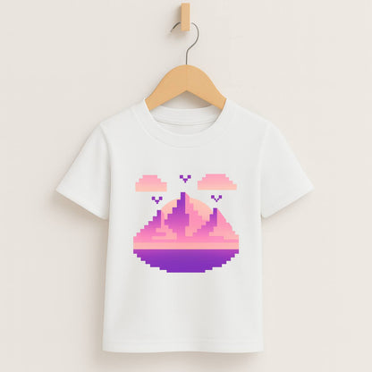 Pixel Sunset – Kids Retro Gamer T-Shirt 🌅🎮