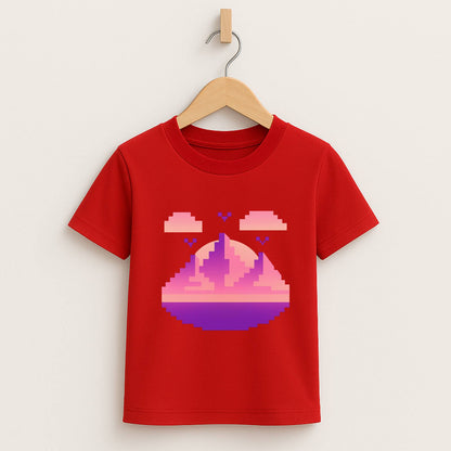 Pixel Sunset – Kids Retro Gamer T-Shirt 🌅🎮