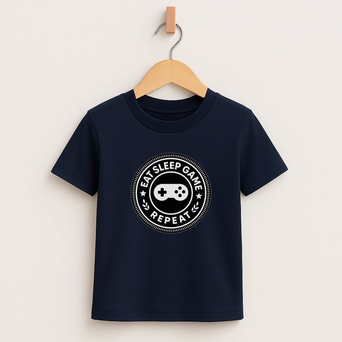 Eat Sleep Game Repeat – Kids Gamer T-Shirt 🎮⚡