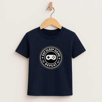 Eat Sleep Game Repeat – Kids Gamer T-Shirt 🎮⚡