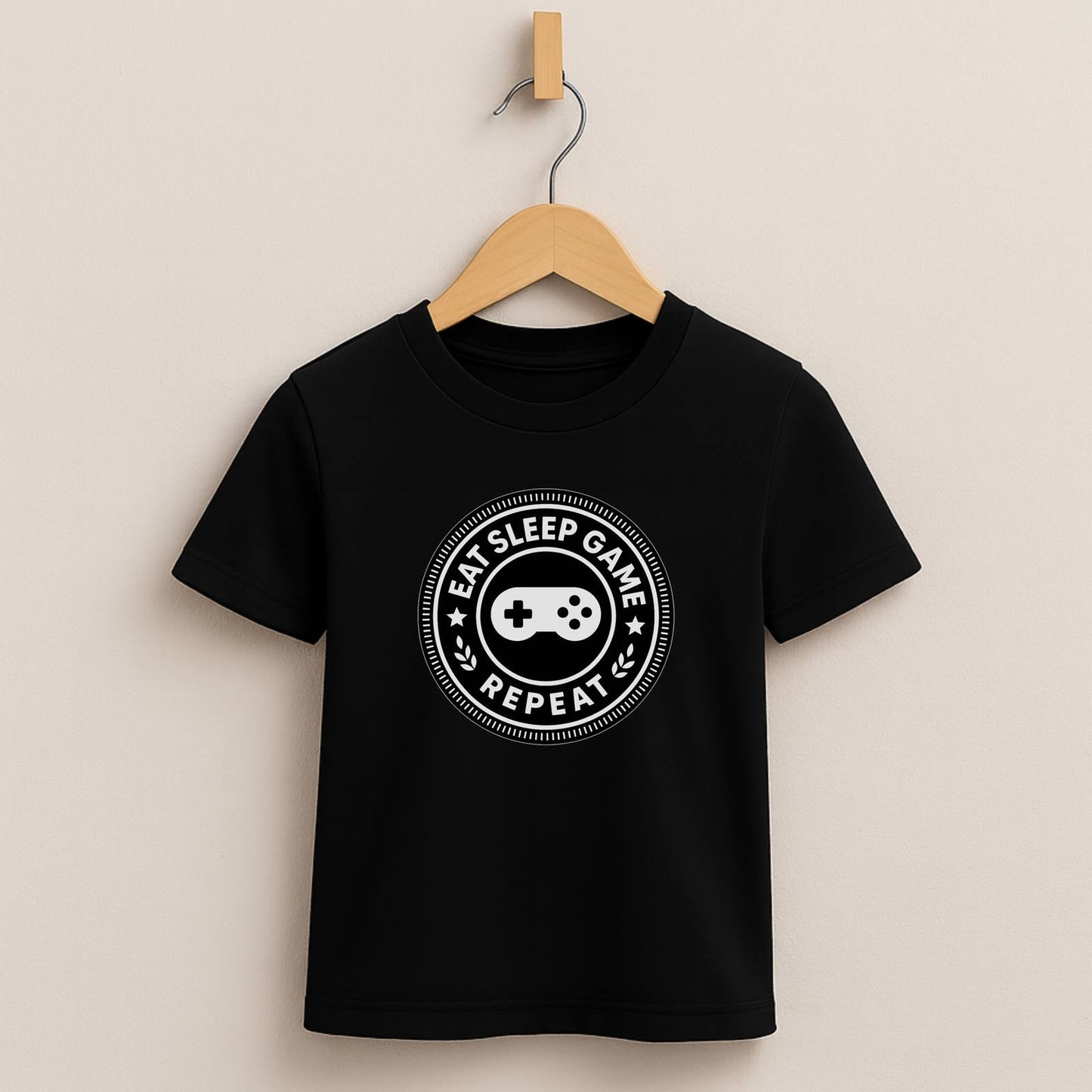 Eat Sleep Game Repeat – Kids Gamer T-Shirt 🎮⚡