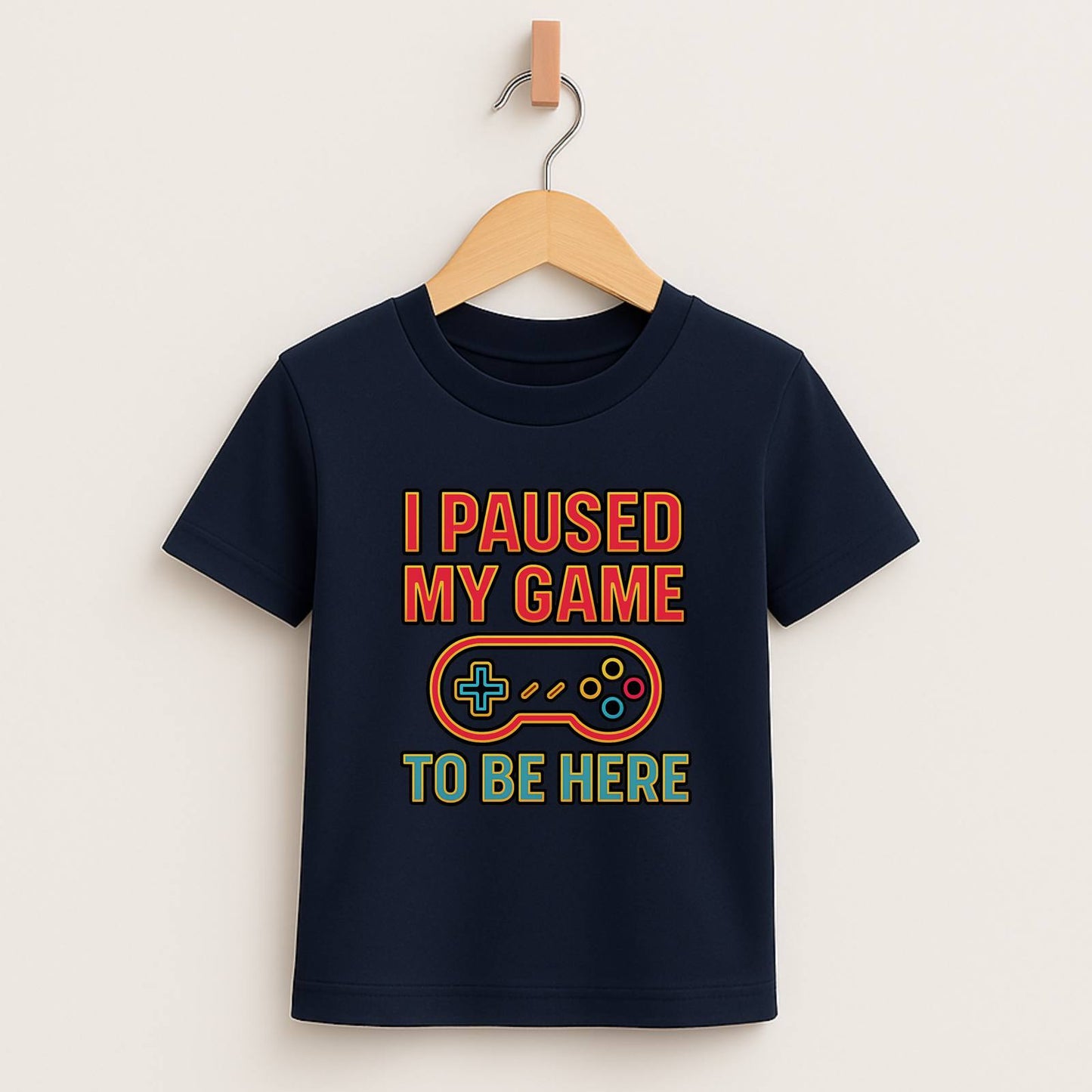 I Paused My Game To Be Here – Kids Funny Gamer T-Shirt 🎮😆