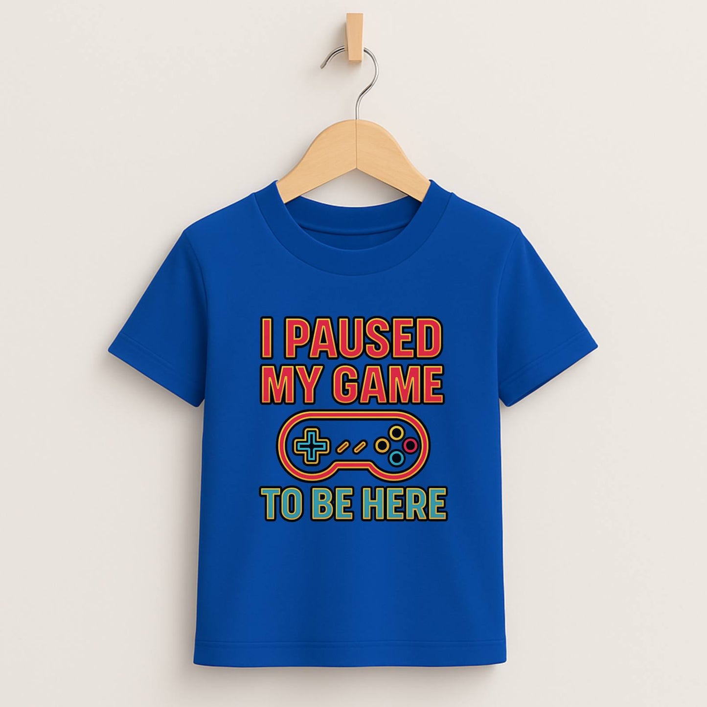 I Paused My Game To Be Here – Kids Funny Gamer T-Shirt 🎮😆