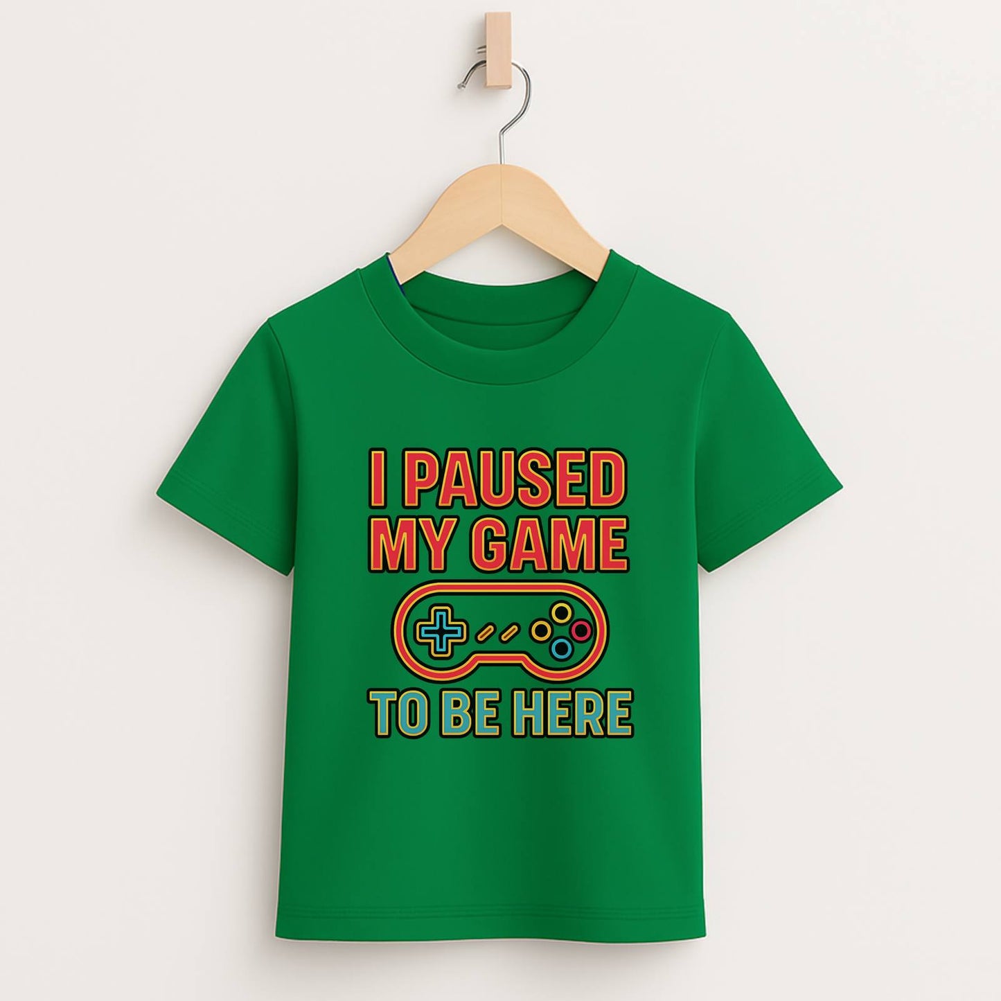 I Paused My Game To Be Here – Kids Funny Gamer T-Shirt 🎮😆